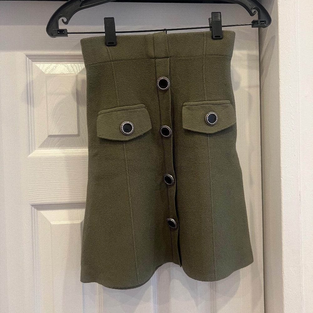 Army Green NWT Skirt Purchased in Paris France